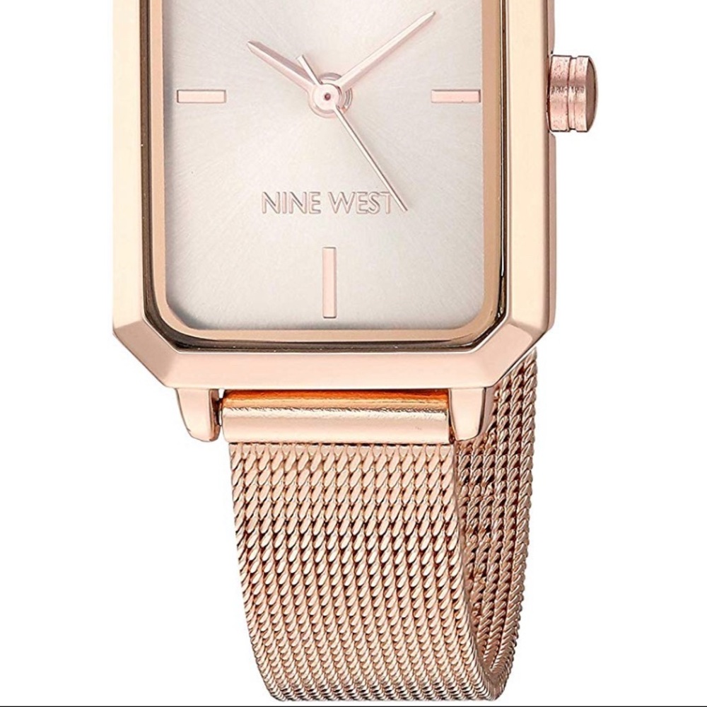 Nine West women’s mesh bracelet watch rose Gold - Picture 3 of 7
